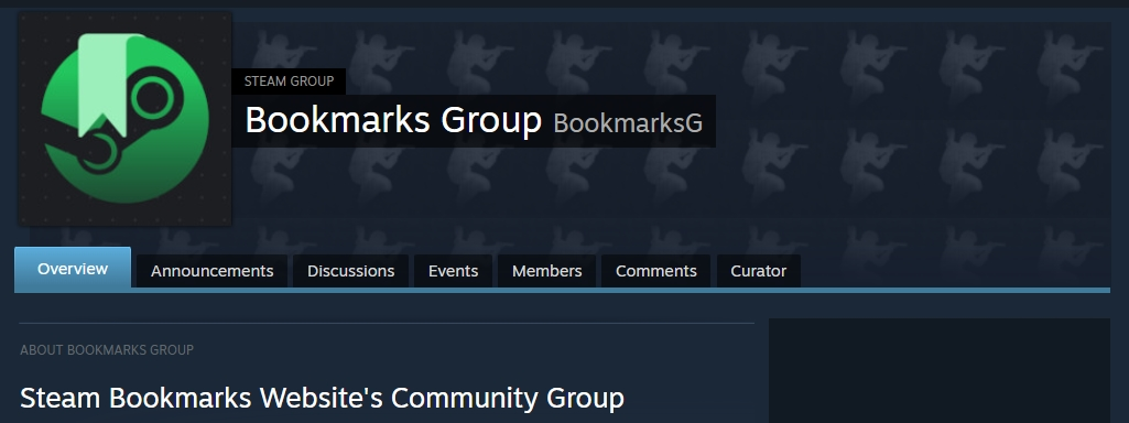 Steam bookmarks group screenshot